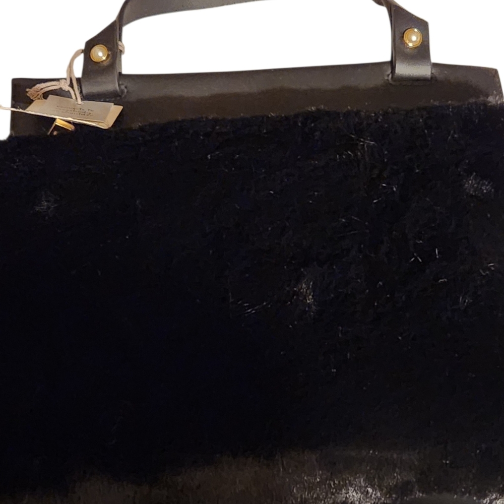 Elegant Black Fur Handbag☆nwt☆